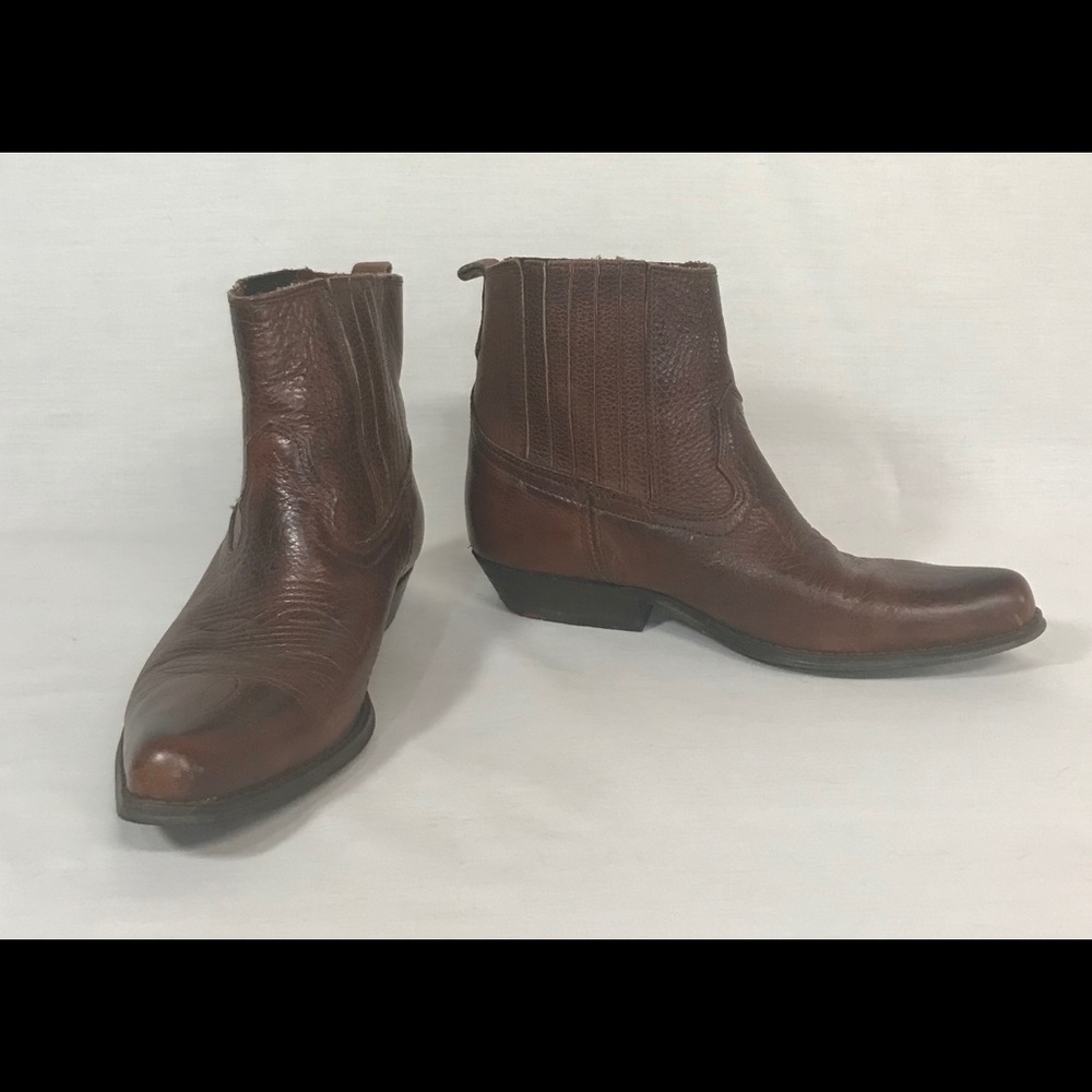 Joe Sanchez leather ankle boots western booties 38